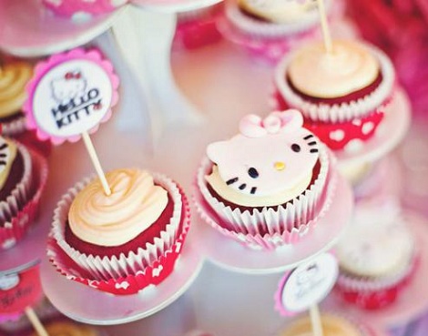 cumpleanos-hello-kitty-rosa-cupcakes cumpleaños hello kitty rosa cupcakes