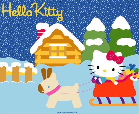  Kitty Wallpaper on Hello Kitty Navidad  Kitty En Su Trineo